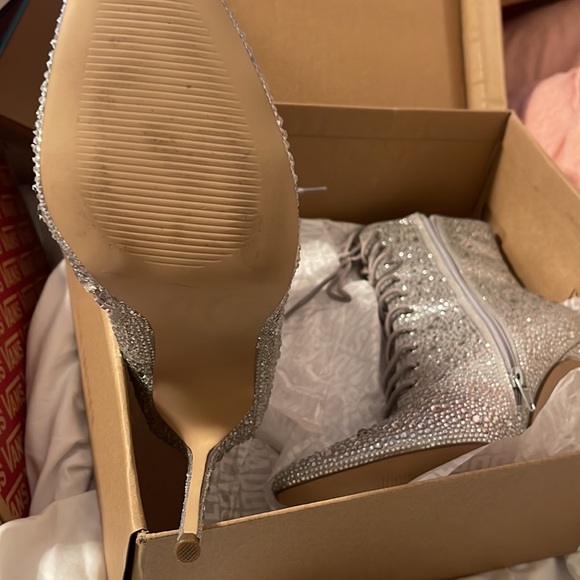 Steve Madden rhinestone high heel boot - Picture 2 of 3